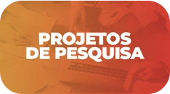 Ícone com fundo degrade e com o texto em branco com a escrita: Projetos de Pesquisa.